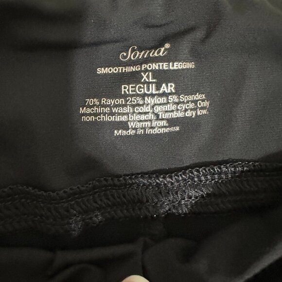 Soma XL Smoothing Ponte Legging in Black NWOT - Picture 2 of 6